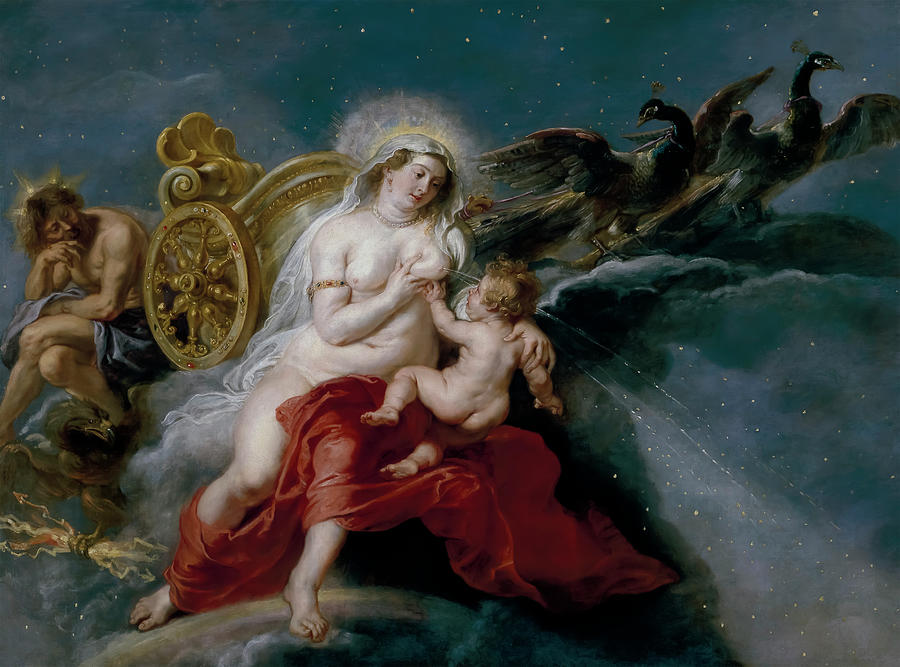 Peter Paul Rubens Painting - The Origin of the Milky Way by Peter Paul Rubens  by Mango Art