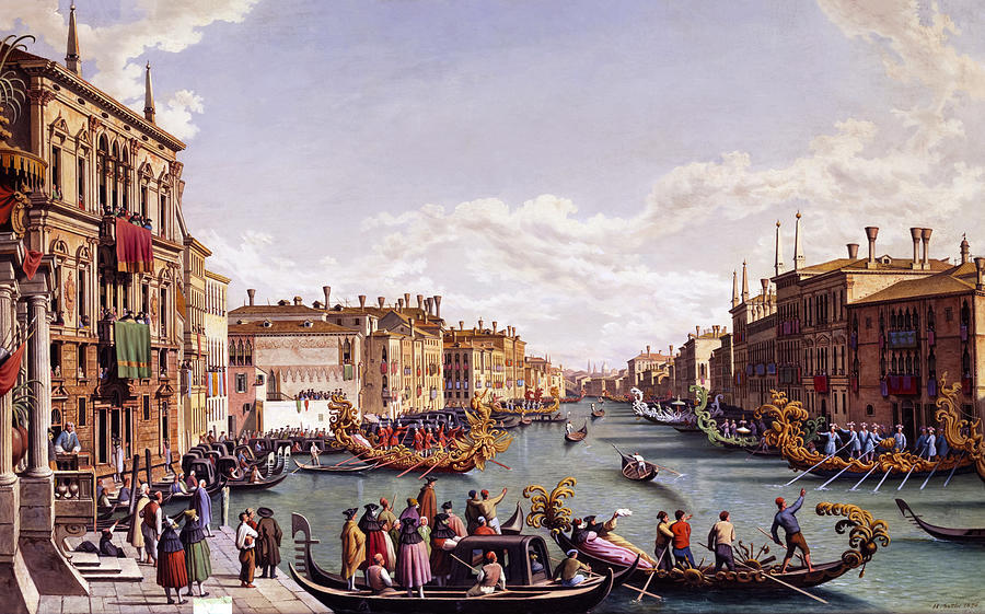 The Redentore Feast In Venice Painting