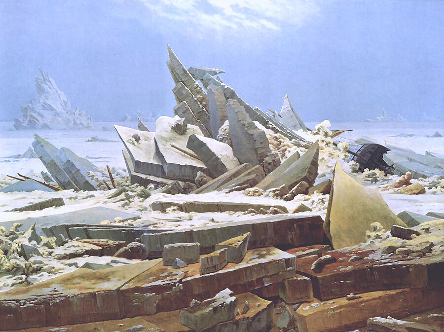 The Sea Of Ice By Caspar David Friedrich Painting