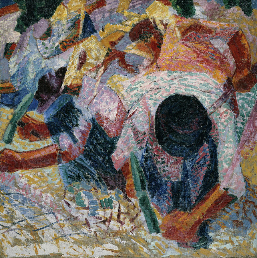 Umberto Boccioni Painting - The Street Pavers  #3 by Umberto Boccioni