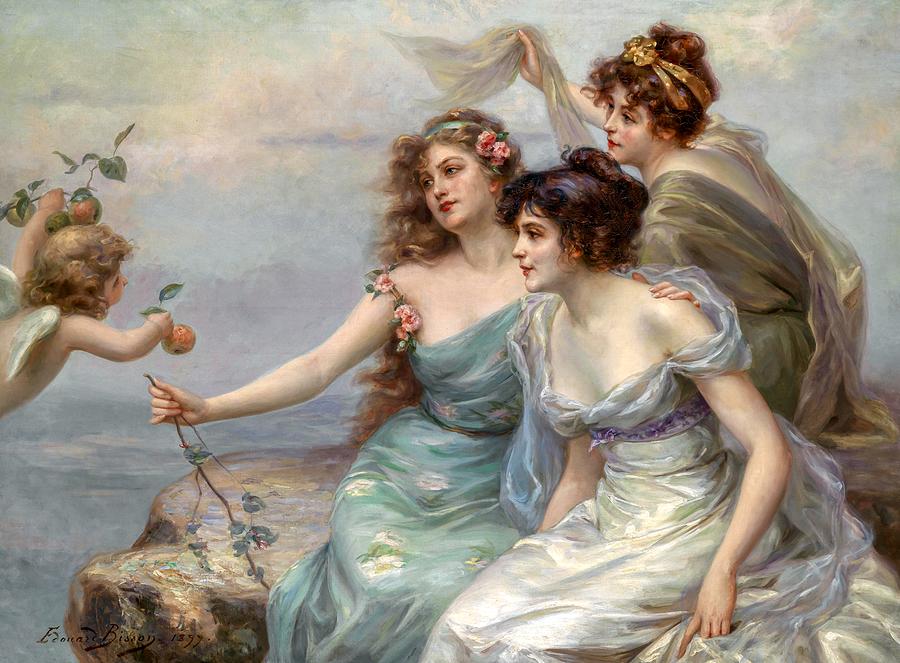 The Three Graces Painting by Edouard Bisson