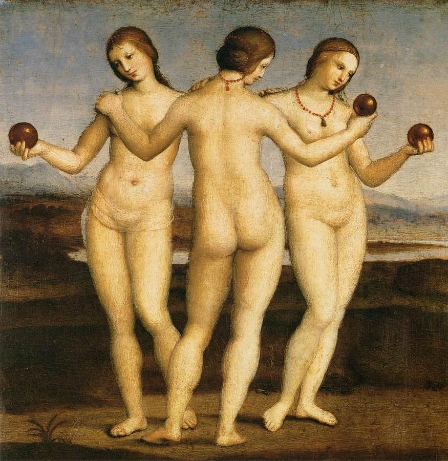 The Three Graces Painting by Raphael