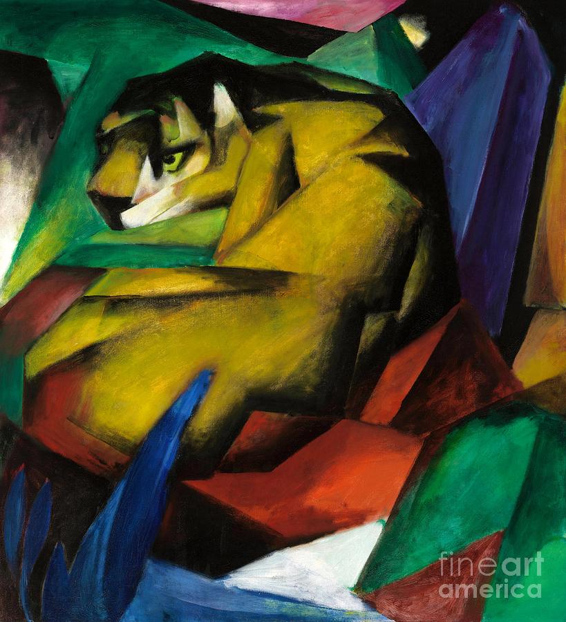 Franz Marc Painting - The Tiger #3 by Franz Marc
