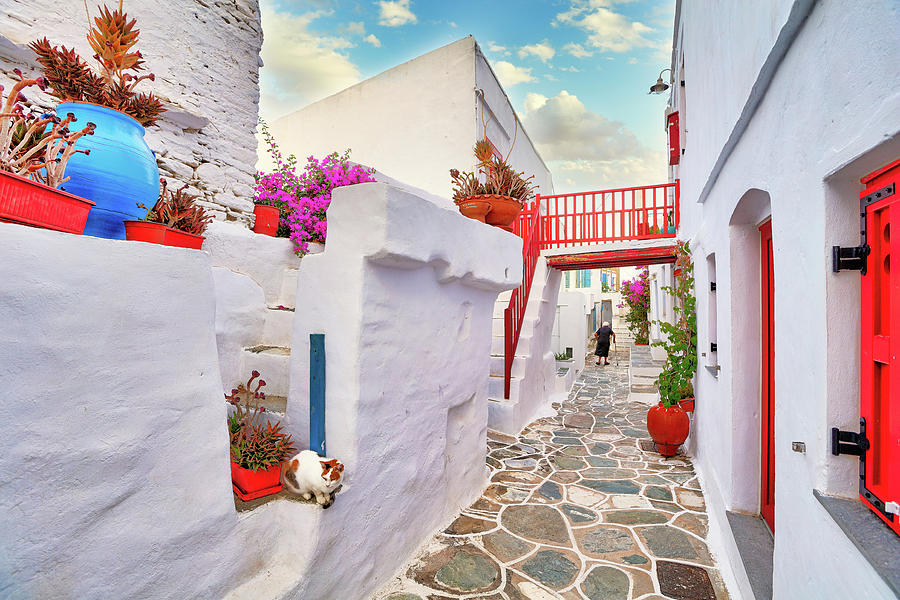 The traditional village Kastro of Sifnos island, Greece #3 Photograph by Constantinos Iliopoulos