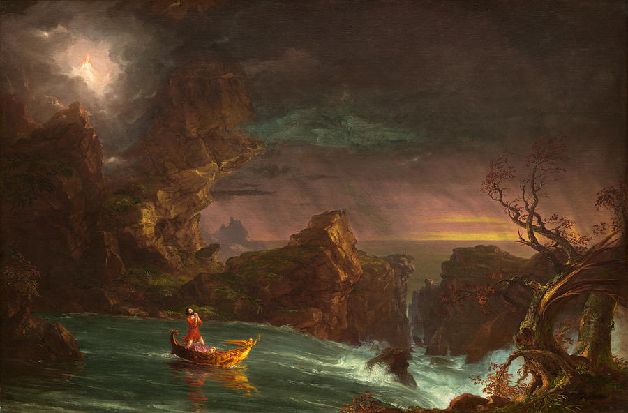 Thomas Cole Painting - The Voyage of Life, Manhood, from 1842 by Thomas Cole