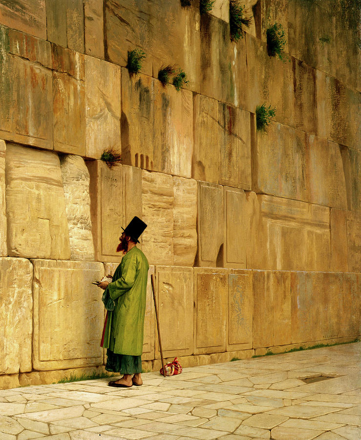 Architecture Painting -  The Wailing Wall #3 by Jean Leon Gerome