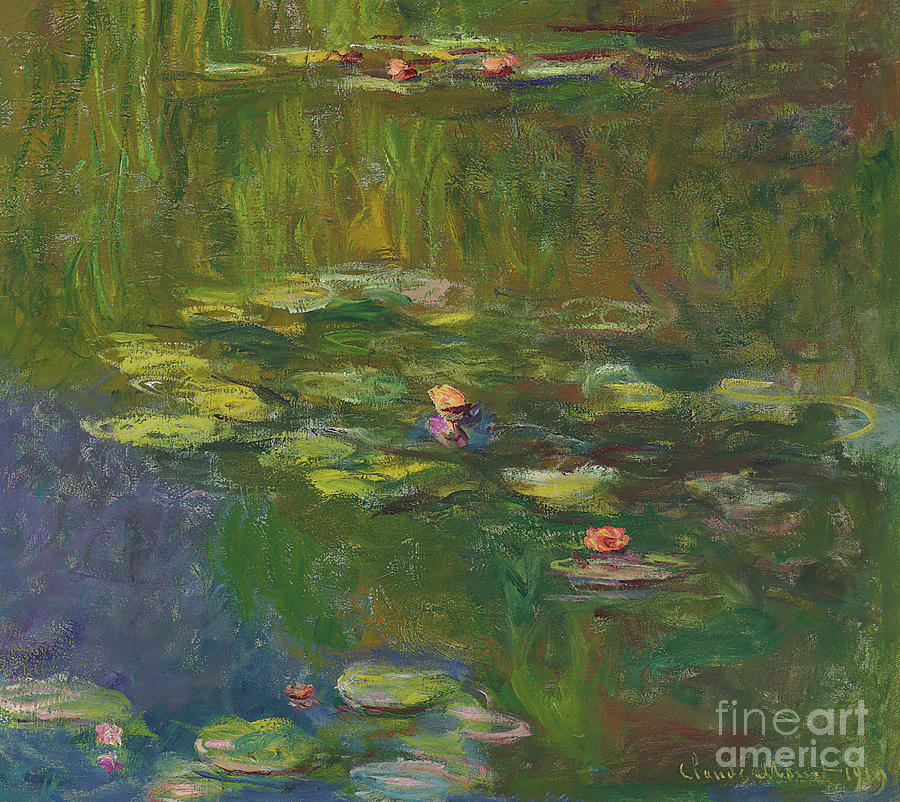 Claude Monet Painting - The Water Lily Pond by Claude Monet