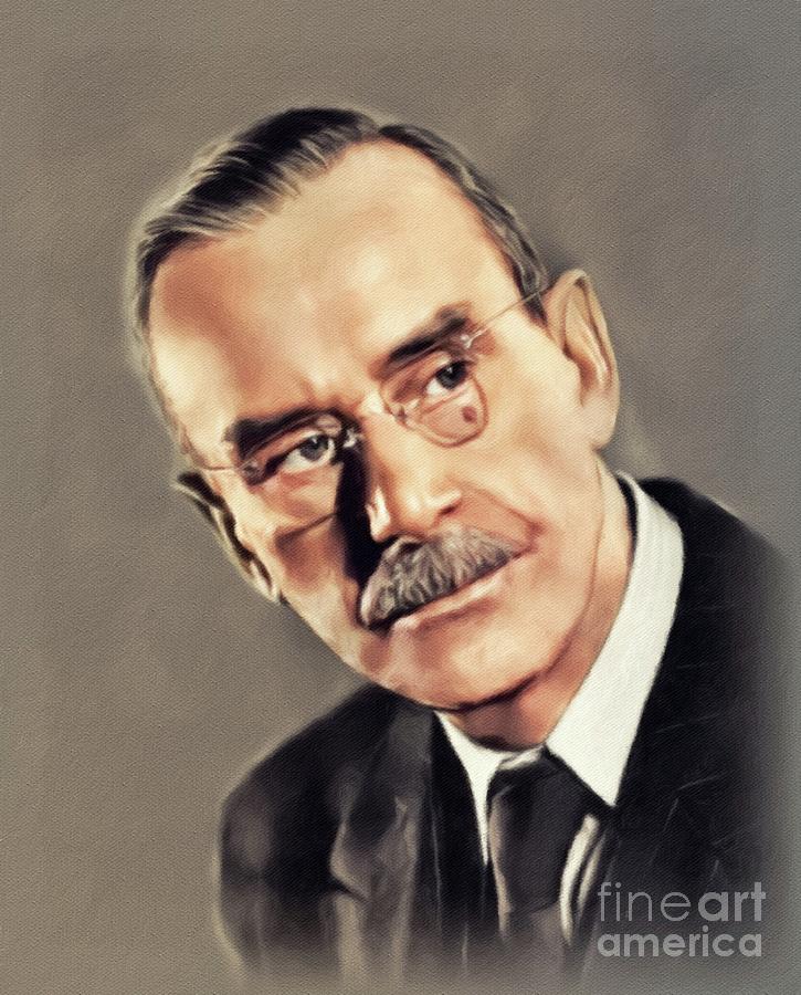 Thomas Mann, Literary Legend Painting By Esoterica Art Agency - Fine 