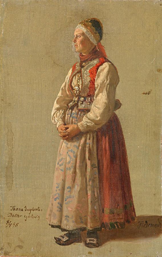 Thora Ingebretsdatter Gulsvig #4 Painting by Adolph Tidemand