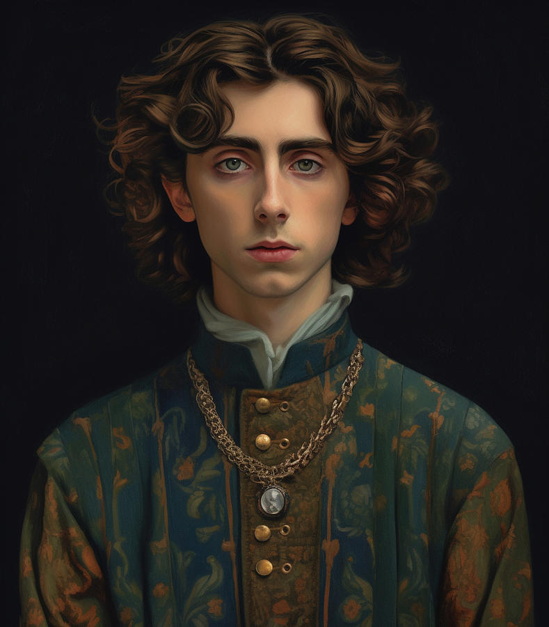 Timothee Chalamet as High School Fashion model by Asar Studios Painting ...