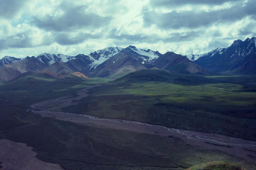 Toklat River and Alaska Range Near Fairbanks #3 Photograph by Lawrence Christopher