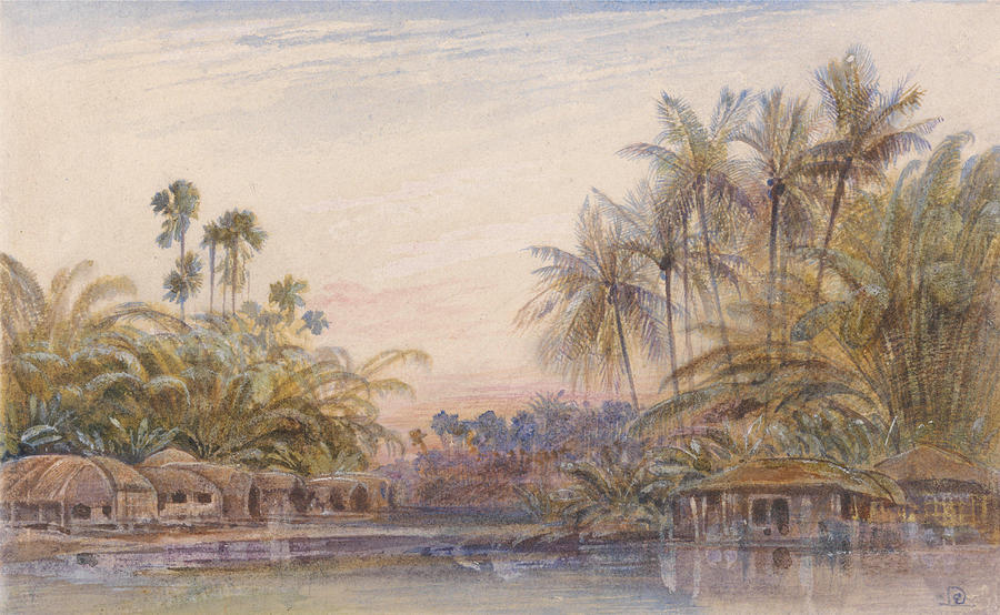 Tollygunge, Calcutta #4 Drawing by Edward Lear