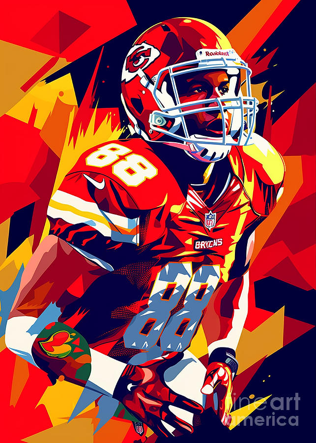 Tony Gonzalez Kansas City Chiefs Digital Art by Hha - Fine Art America