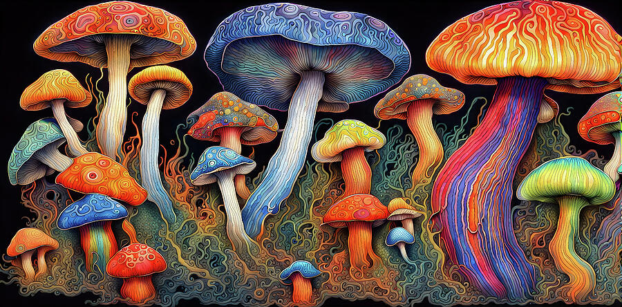 Trippy Mushroom deals Painting