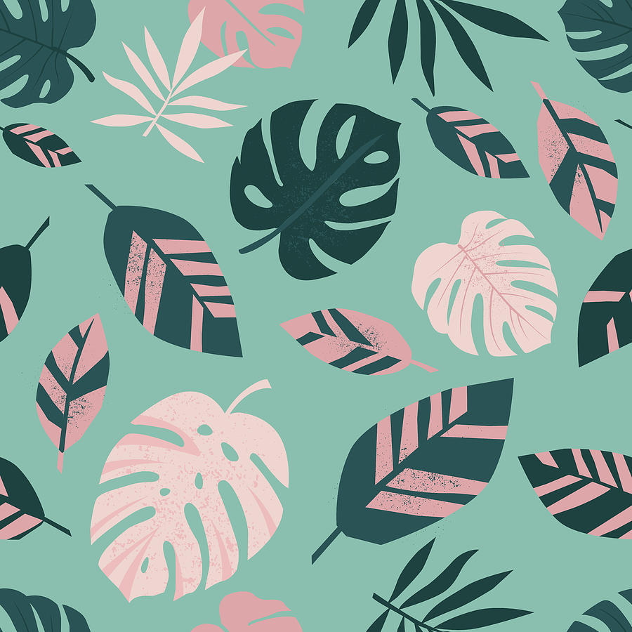 Tropical leaves pattern Drawing by Julien | Fine Art America