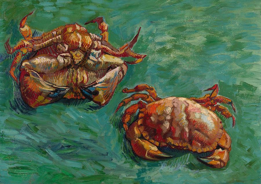 Two Crabs  #3 Painting by Vincent van Gogh