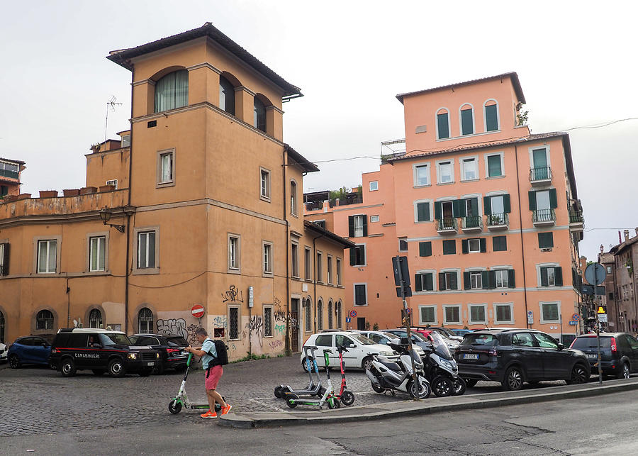 Typical architectures in the Trastevere district in Rome, Italy Photograph by Eleni Kouri
