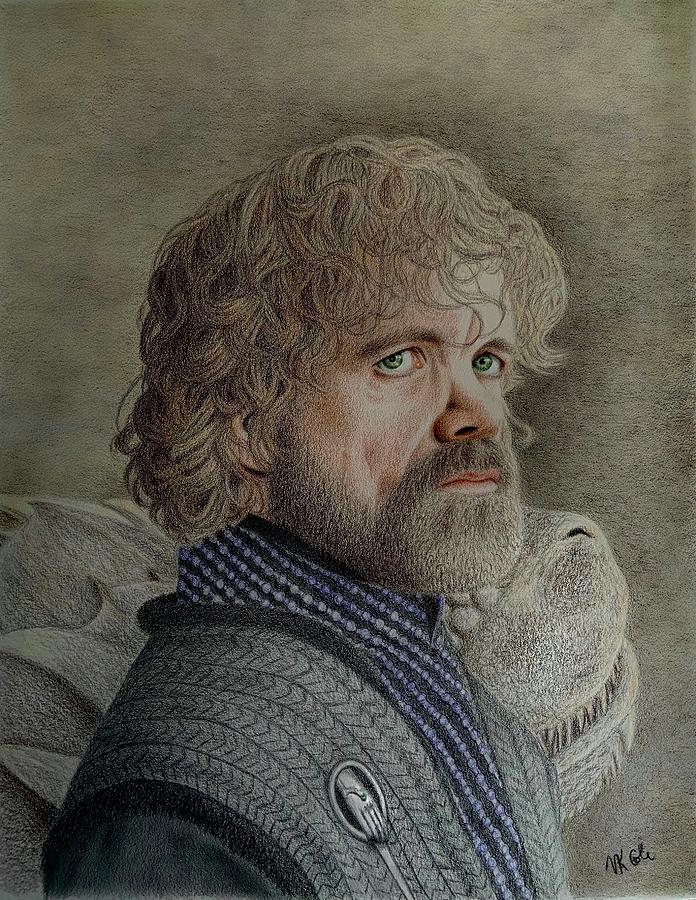 Game Of Thrones Drawing - Tyrion Lannister #3 by Vanessa Cole