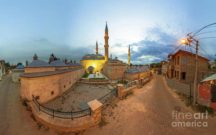 UC Serefeli Mosque of Edirne in Turkey #3 Digital Art by Benny Marty