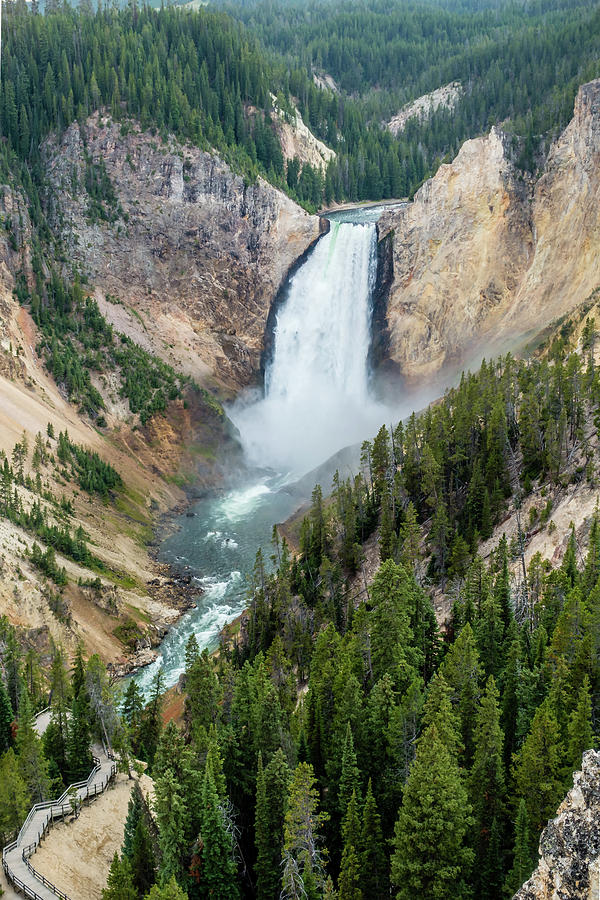 Upper Falls In Yellowstone National Park Wyoming #3 Photograph by Alex Grichenko