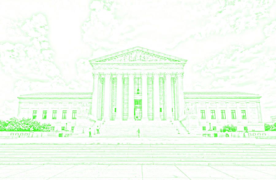 US Supreme Court Drawing Ornament by Craig Fildes - Pixels