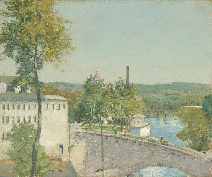 U.S. Thread Company Mills, Willimantic, Connecticut  #4 Painting by Julian Alden Weir