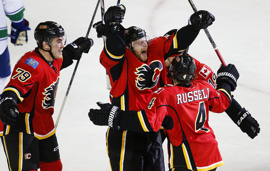 Vancouver Canucks v Calgary Flames - Game Six #3 Photograph by Todd Korol
