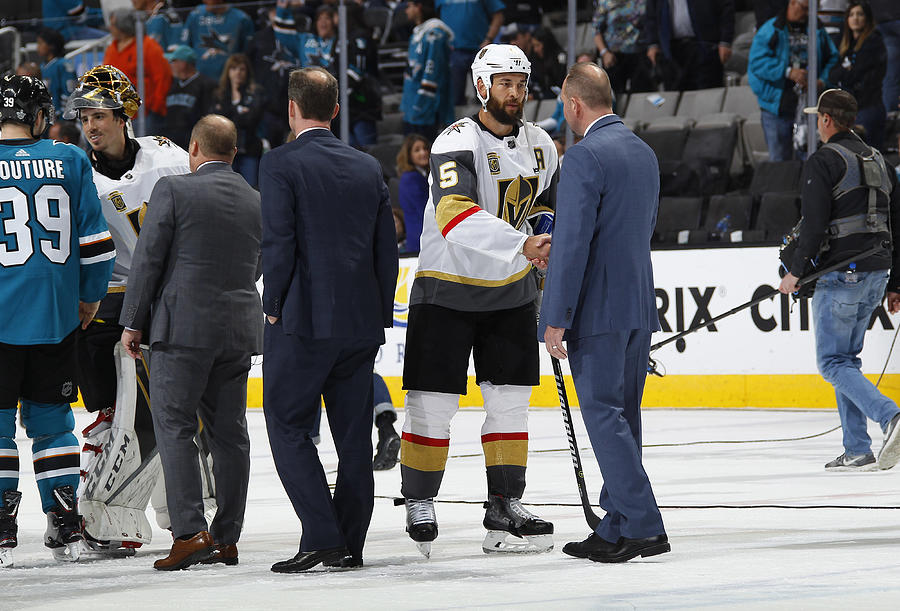 Vegas Golden Knights v San Jose Sharks - Game Six #3 Photograph by Rocky W. Widner/NHL