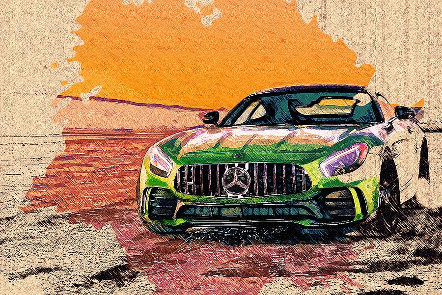 Vehicles Mercedes amg Gt Mercedesbenz Digital Art by Leonardo Lillian ...