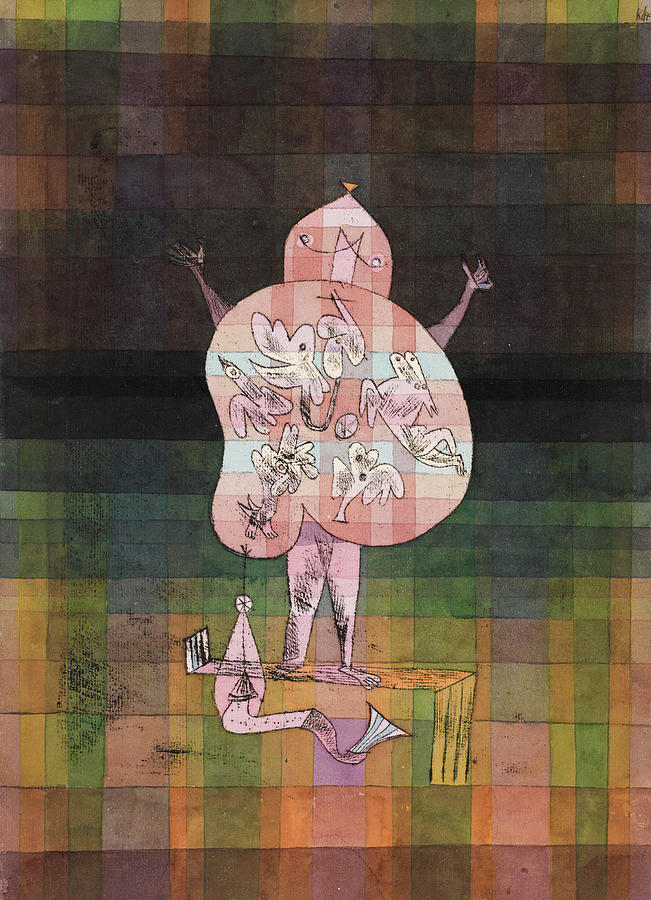 Ventriloquist and Crier in the Moor Painting by Paul Klee - Fine Art ...