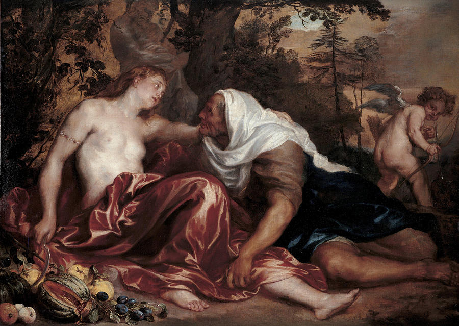 Anthony Van Dyck Painting - Vertumnus and Pomona  #3 by Anthony van Dyck