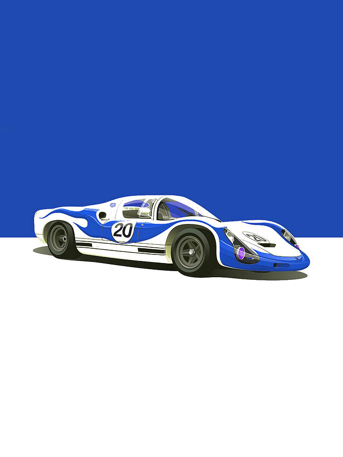 Vintage Porsche LeMans Race Car #3 Digital Art by Thespeedart Vintage Porsche LeMans Race Car #3 Digital Art by Thespeedart
