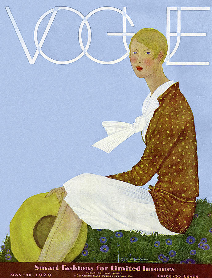 Vintage Digital Art - Vintage Vogue Magazine Cover #3 by Matthew Baker
