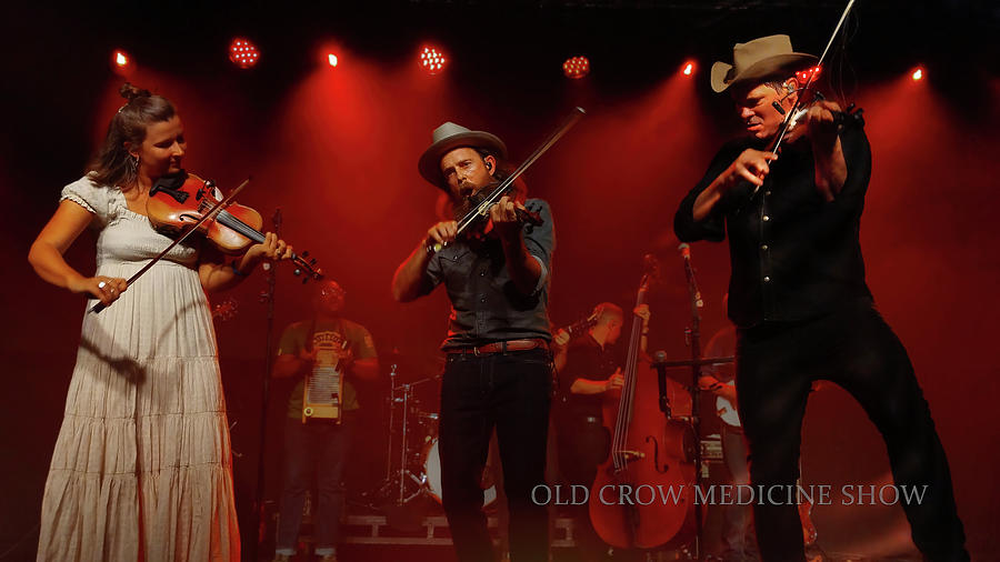 3 Violins interlude - Old Crow Medicine Show Photograph by Micah Offman
