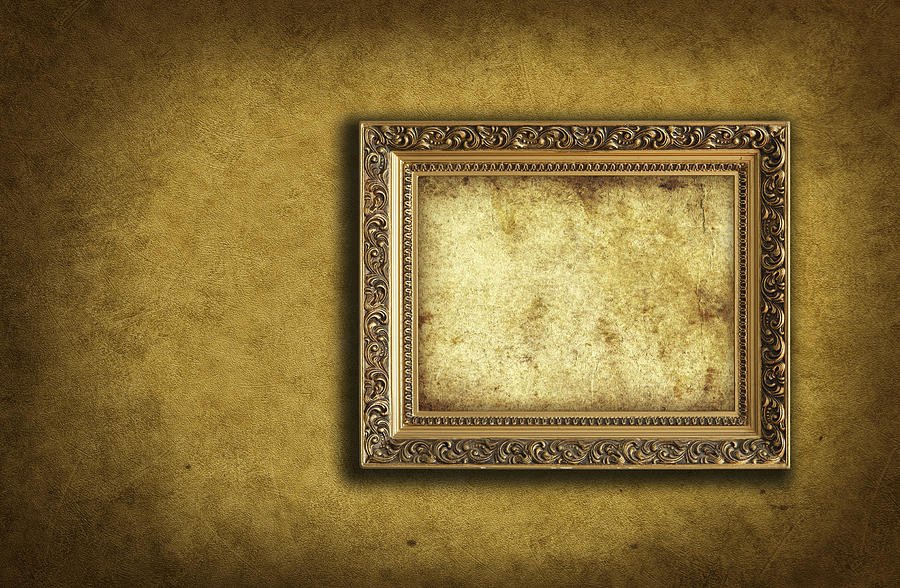 Wallpaper With Empty Picture Frame #3 Photograph by VladGans