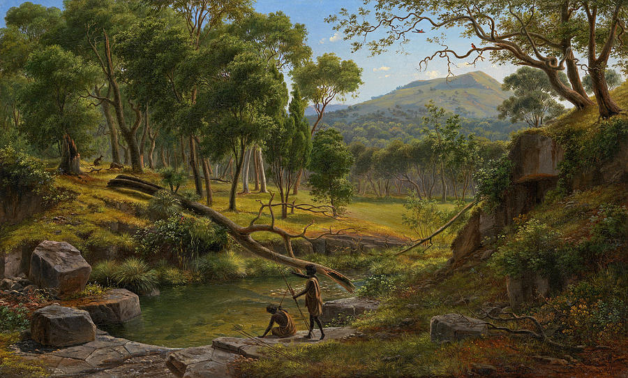 Warrenheip Hills near Ballarat #3 Painting by Eugene von Guerard