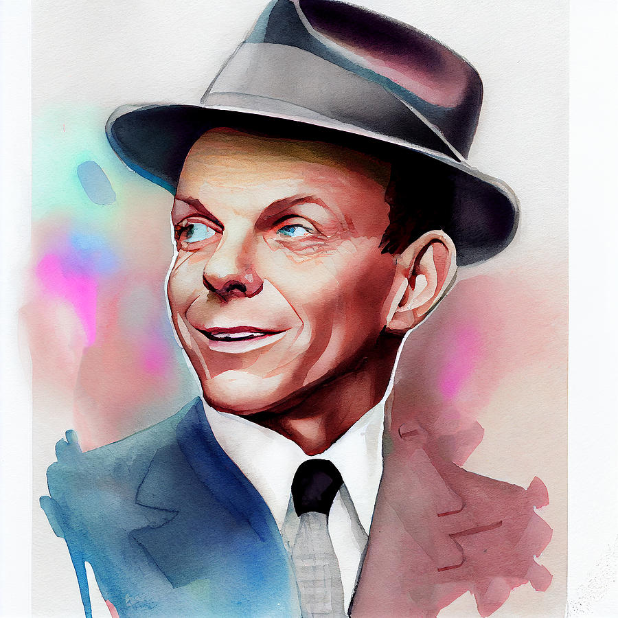 Watercolour Of Frank Sinatra Mixed Media by Smart Aviation - Fine Art ...