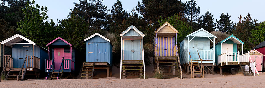 Wells Next the Sea Colouful Beach huts england #3 Photograph by Sonny Ryse