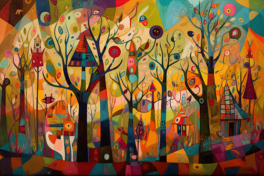 Whimsical Forest Landscape Digital Art by Steven Greenbaum - Fine Art ...