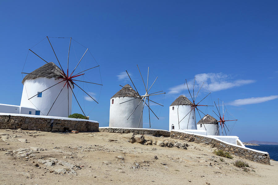 Windmill in Mykonos #3 Photograph by Pietro Ebner