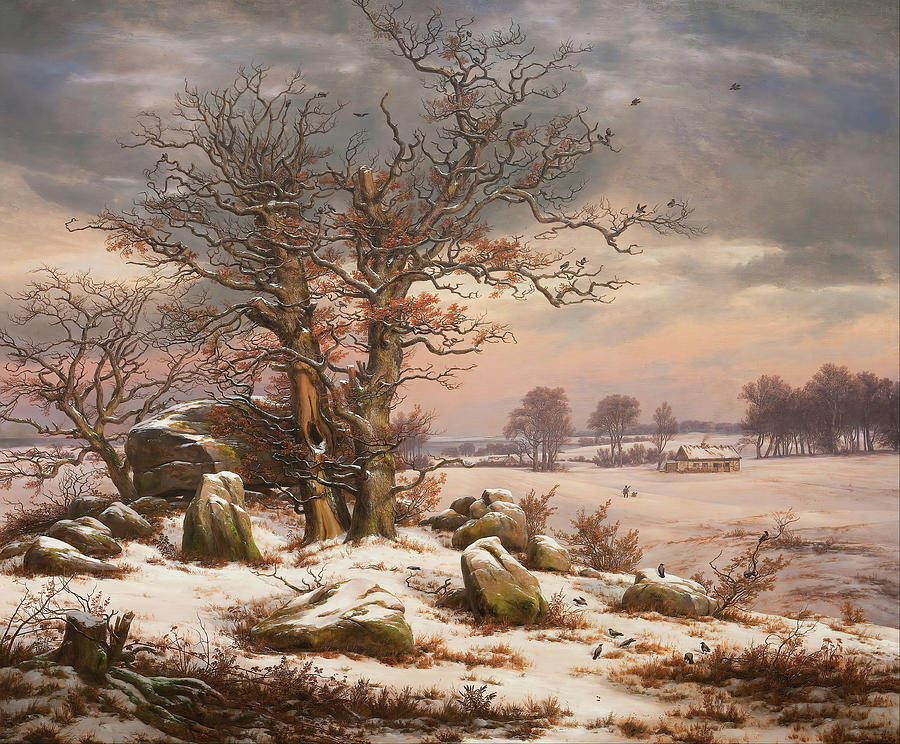Winter Landscape Near Vordingborg, Denmark Painting