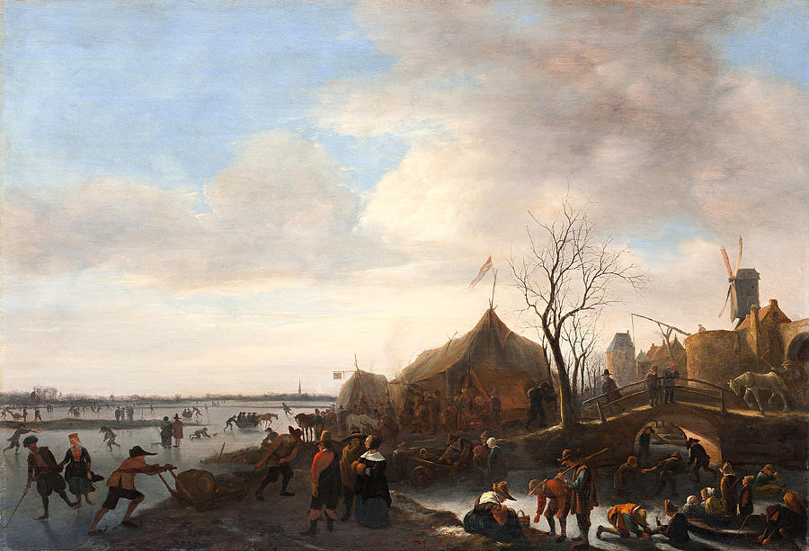 Jan Steen Painting - Winter scene  #3 by Jan Steen