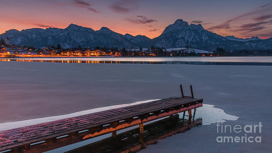 Winter Sunrise At Lake Hopfen Photograph