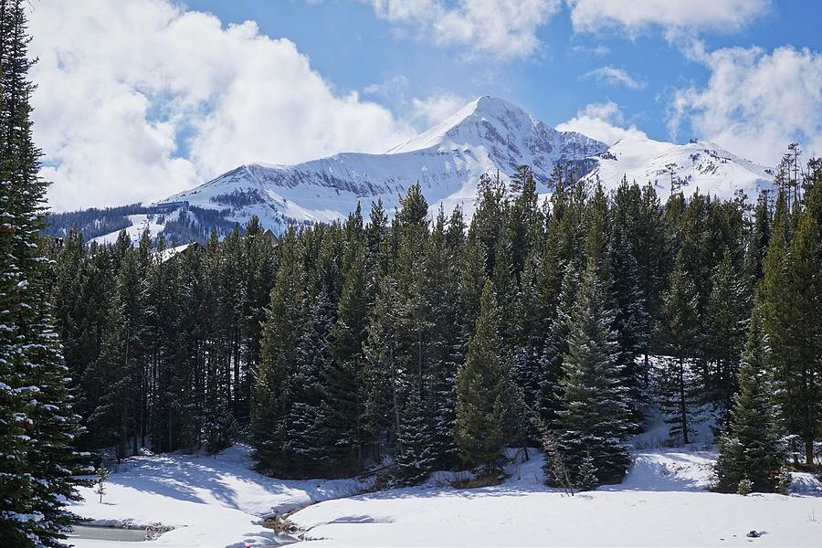 Mountain Photograph - Lone Peak at Big Sky, MT by Janet Kay