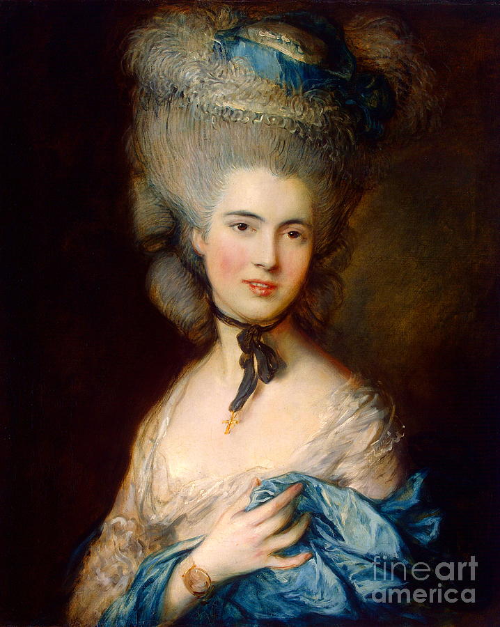 Woman in Blue #3 Painting by Thomas Gainsborough