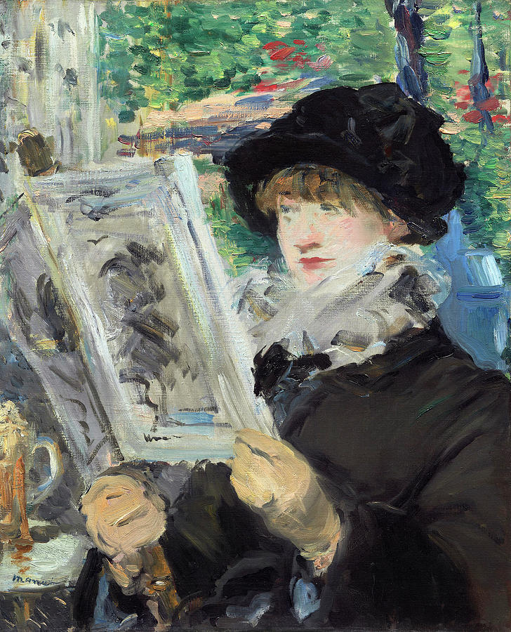 Edouard Manet Painting - Woman Reading #3 by Art Dozen