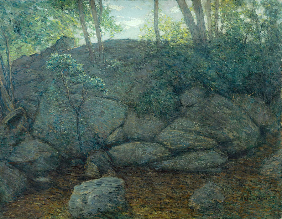 Woodland Rocks #4 Painting by Julian Alden Weir