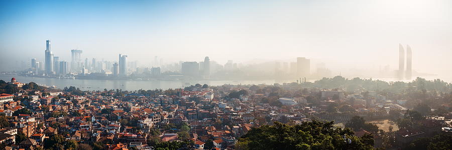 Xiamen city viewed from Gulangyu #3 Photograph by Songquan Deng