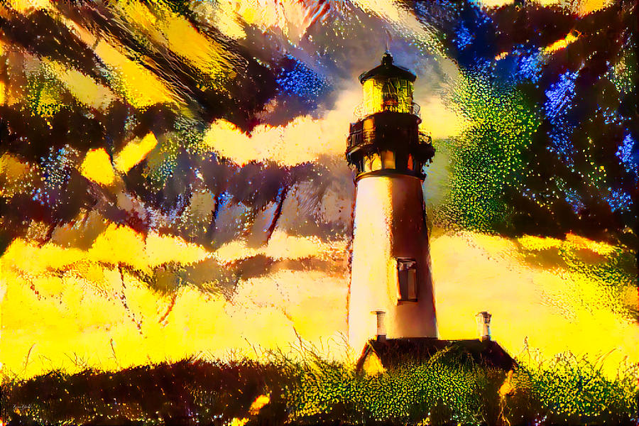Yaquina Head Lighthouse #3 Digital Art by Bruce Block