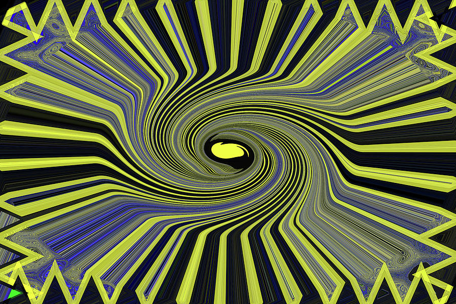 Yellow And Black Abstract #3 Digital Art by Tom Janca